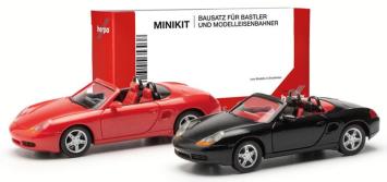 Porsche Boxster S, rood & zwart (Minikit 2 st.)